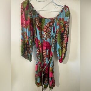 Rachel Multicolor Floral Off-Shoulder Mini Dress